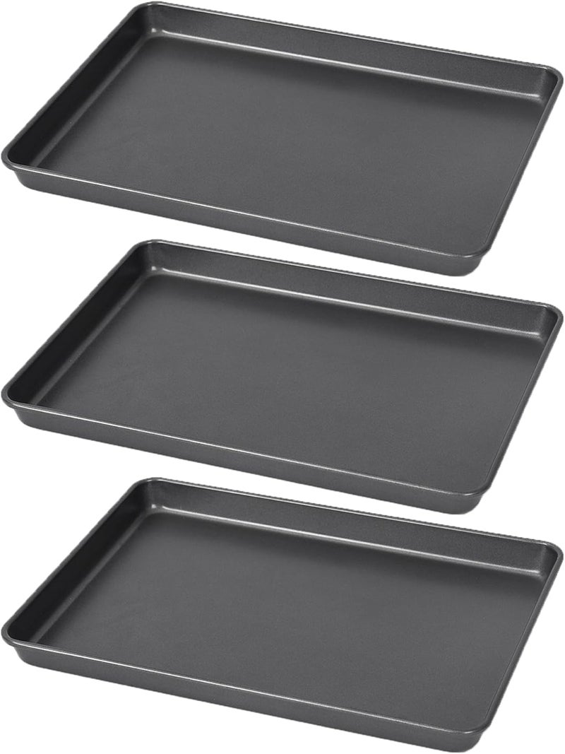 BLISI Nonstick Stackable Baking Pans Set, Cookware Sets Baking Tray (13" x 9" (3 Pack Quarter Sheet)) - Image 1